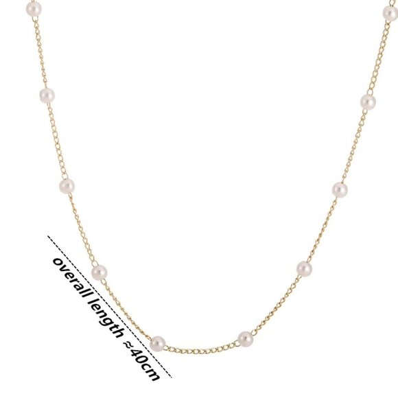 Elegant Stylish Small Pearl Necklace - Picture 6 of 7